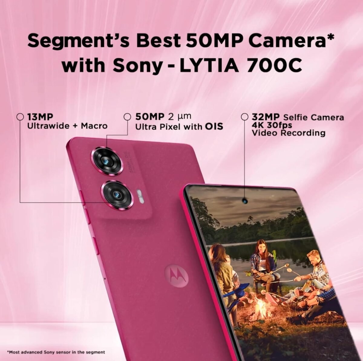 Motorola Edge 50 Fusion 5G (Hot Pink, 12GB RAM, 256GB Storage) - Image 2