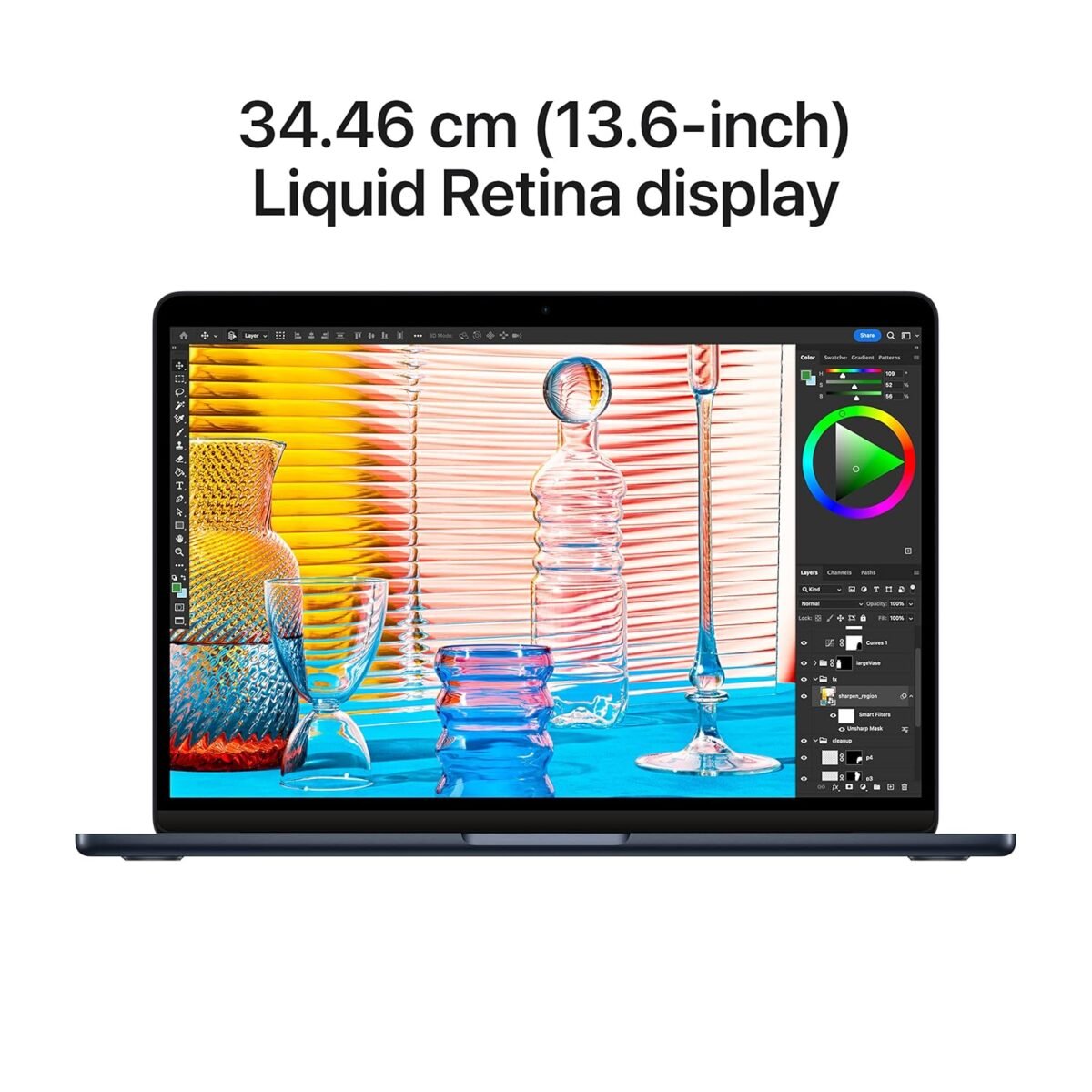2022 Apple MacBook Air Laptop with M2 chip: 34.46 cm (13.6-inch) Liquid Retina Display, 8GB RAM, 256GB SSD Storage, Backlit Keyboard, 1080p FaceTime HD Camera. Works with iPhone/iPad; Midnight - Image 2
