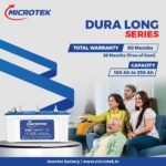 Microtek Dura Long M1502424JT | 150Ah Jumbo Tubular Inverter Battery with Advanced Dura Core Technology for Longer Battery Life with 48 Months of Warranty Suitable for Home, Office & Shops - Image 2