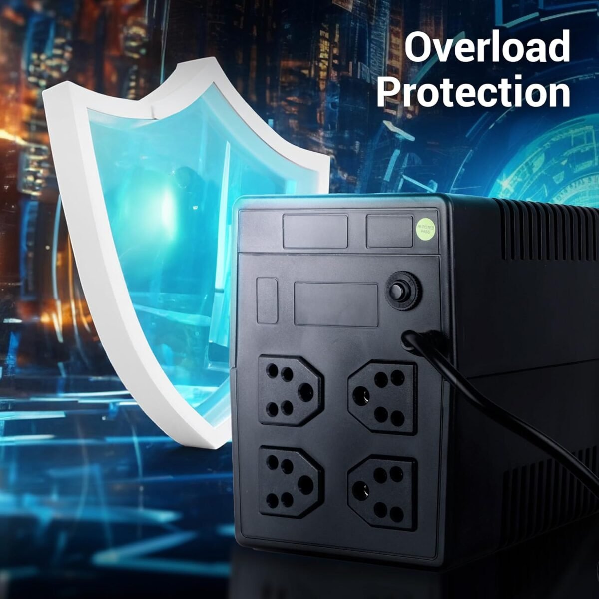 ZEBRONICS U1205 Microcontroller Based UPS with Up-to 1000VA | 600W, Double Boost, Automatic Voltage Regulation, Overload Protection, Auto Restart, Generator Compatible, for Office Computers | Home PC - Image 2