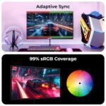 ZEBRONICS N24A 24"(60.4 cm) Gaming Monitor, FHD 1920x1080, IPS-Antiglare Display, 280Nits, 180Hz, 1ms MPRT, HDR10, 99% sRGB, Adaptive Sync, 1 x DP | 1 x HDMI | 1 x 3.5mm - Image 2