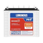 Luminous Red Charge RC 24000 PRO Battery for Home, Office & Shops | 180 Ah/12V Tall Tubular | Easy Installation | Durable and Reliable Inverter Battery | Minimum Maintenance | with 48 Months Warranty